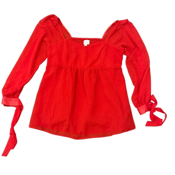Isabel Maternity by Ingrid & Isabel Tops - Isabel maternity' Red Long-Sleeve Peasant Top